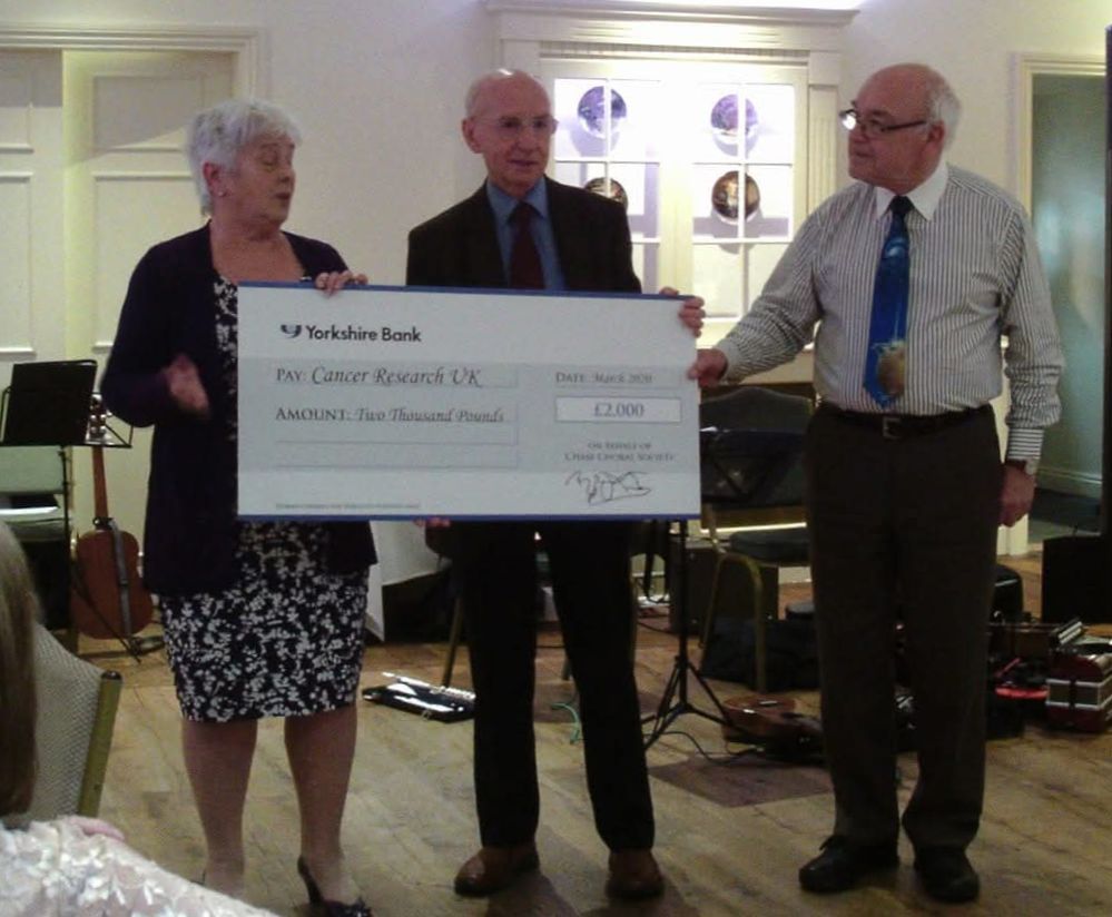 A photo of a giant cheque